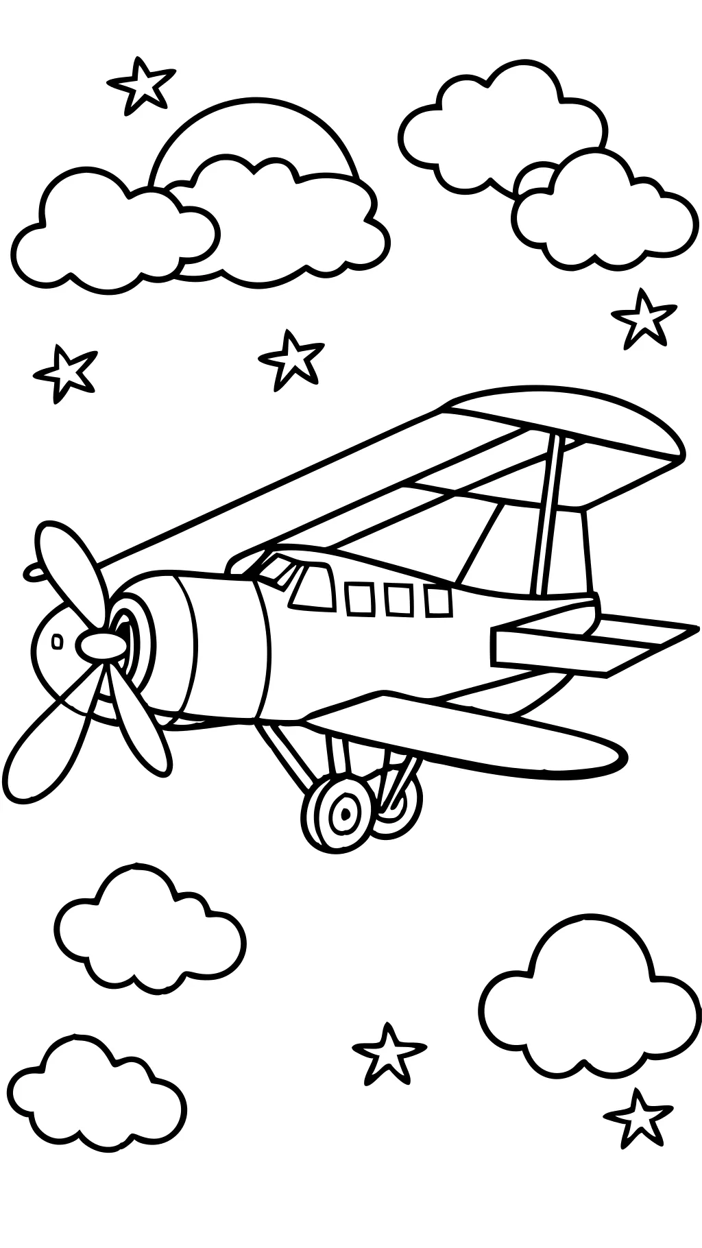 free airplane coloring pages